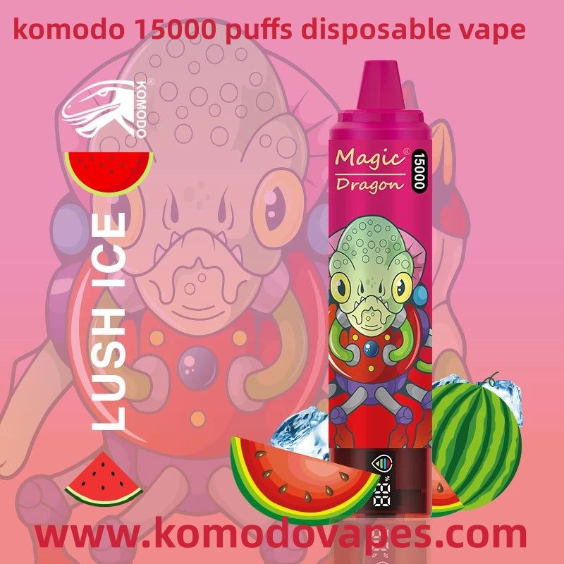 The Komodo Magic Dragon 15000 Puffs Disposable Vape Pen Device: Essence of Lush Ice