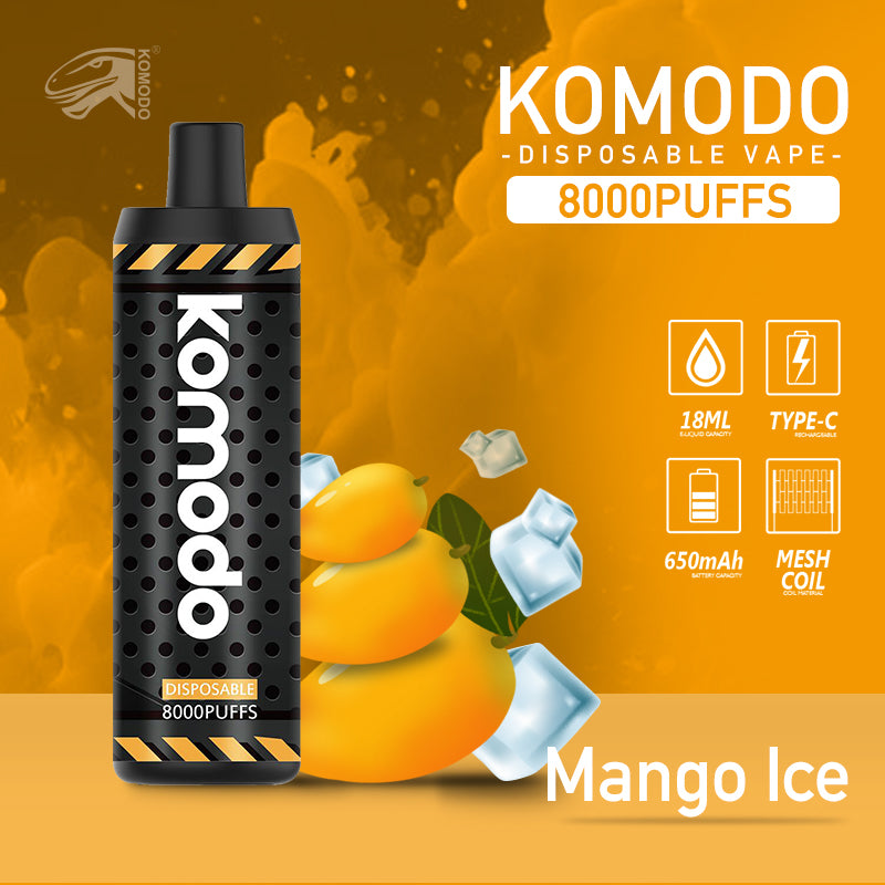 Explore Endless Vaping with Komodo 8000 Puffs Disposable Vape Pen