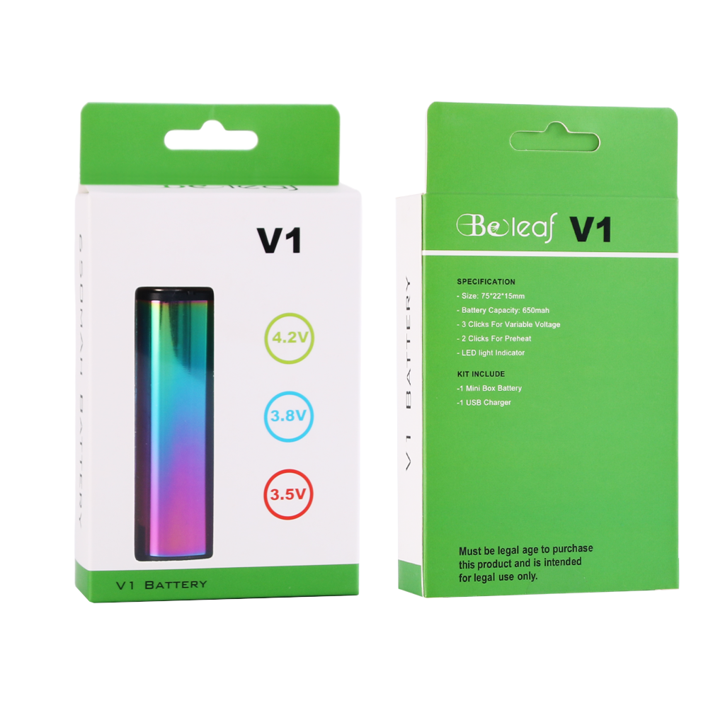 longmada V1 battery 510 thread 650mAh for oils and wax (colorful) 1pc