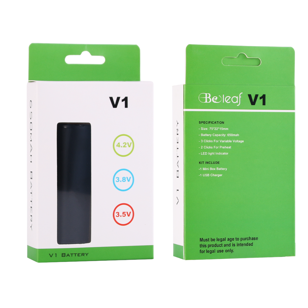 longmada V1 battery 510 thread 650mAh for oils and wax (balck) 1pc