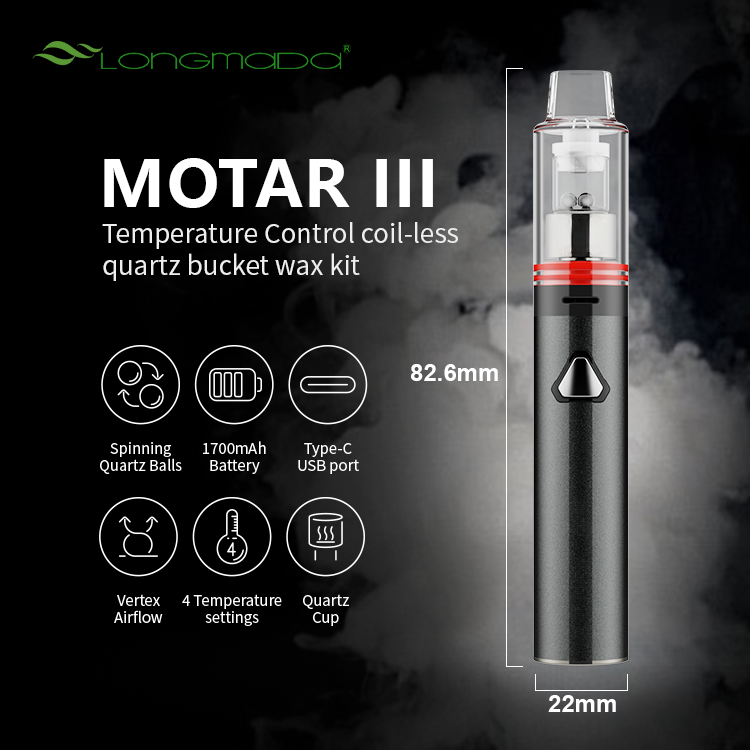 Longmadaru Original Motar Ⅲ Vape Kit For Wax And Herb (1 kit)