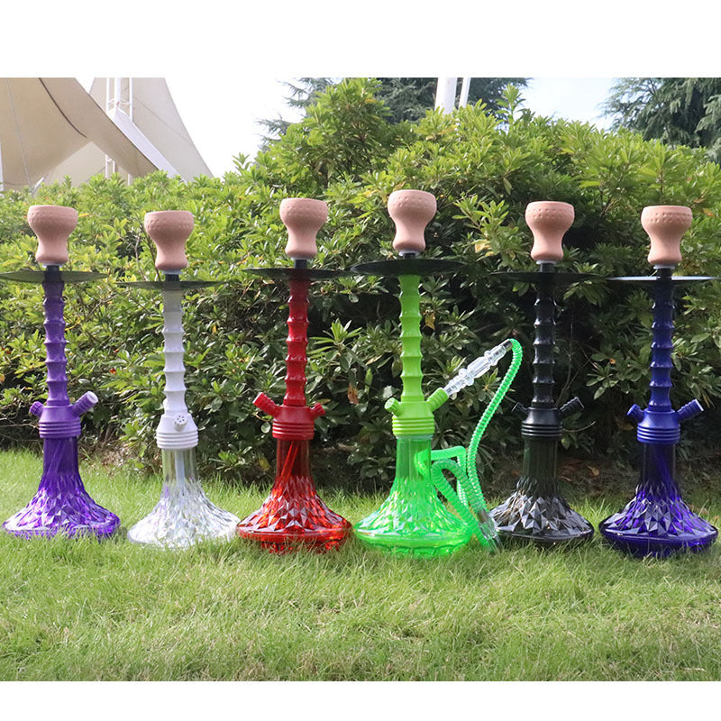 Colorful Acrylic Hookah Set | Arabian Shisha with Large Smoke Output | Complete Water Pipe Kit