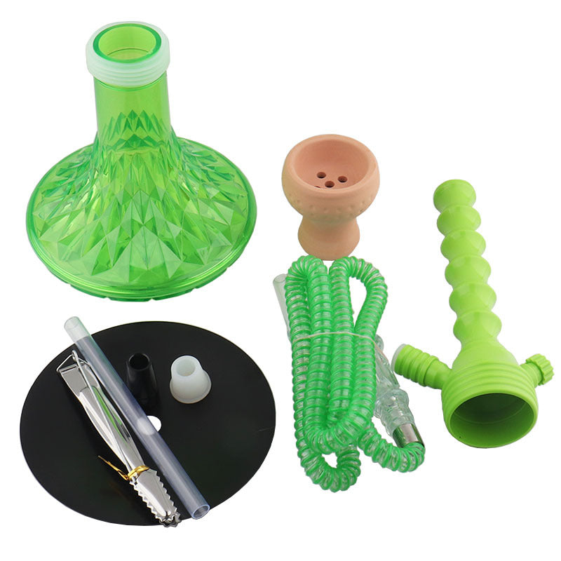 Colorful Acrylic Hookah Set | Arabian Shisha with Large Smoke Output | Complete Water Pipe Kit