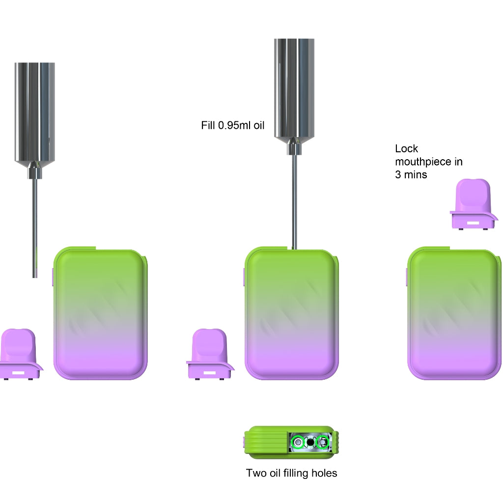 Disposable Pod Vape 142 Device for CBD & THC oil （2pc）