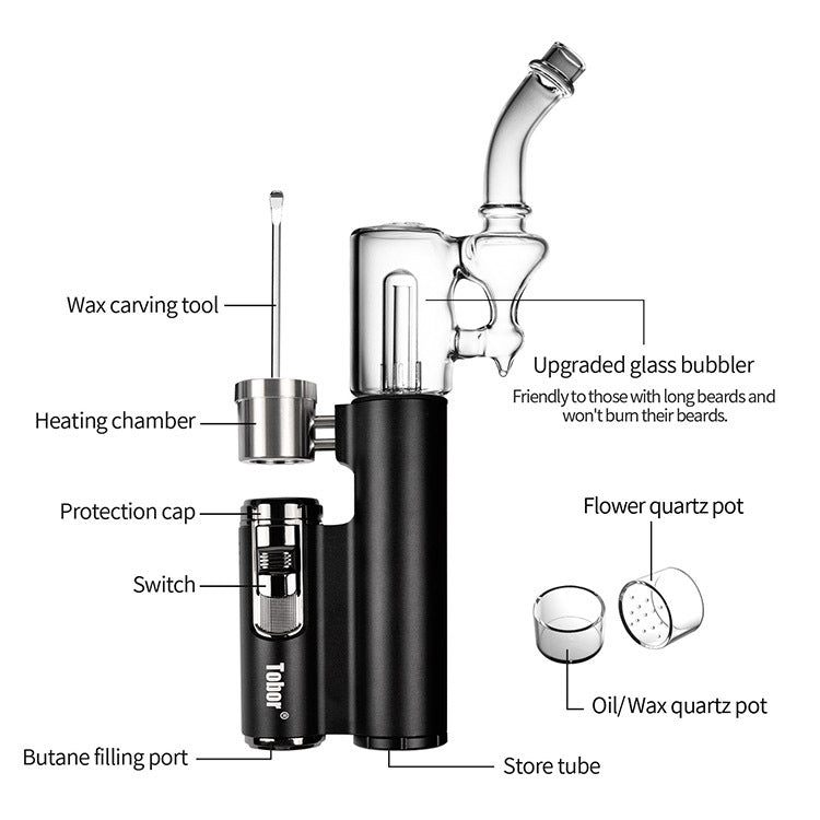 BAZOKA PRO Portable Mechanical DabRig For Wax Oils And Herbs (1KIT)