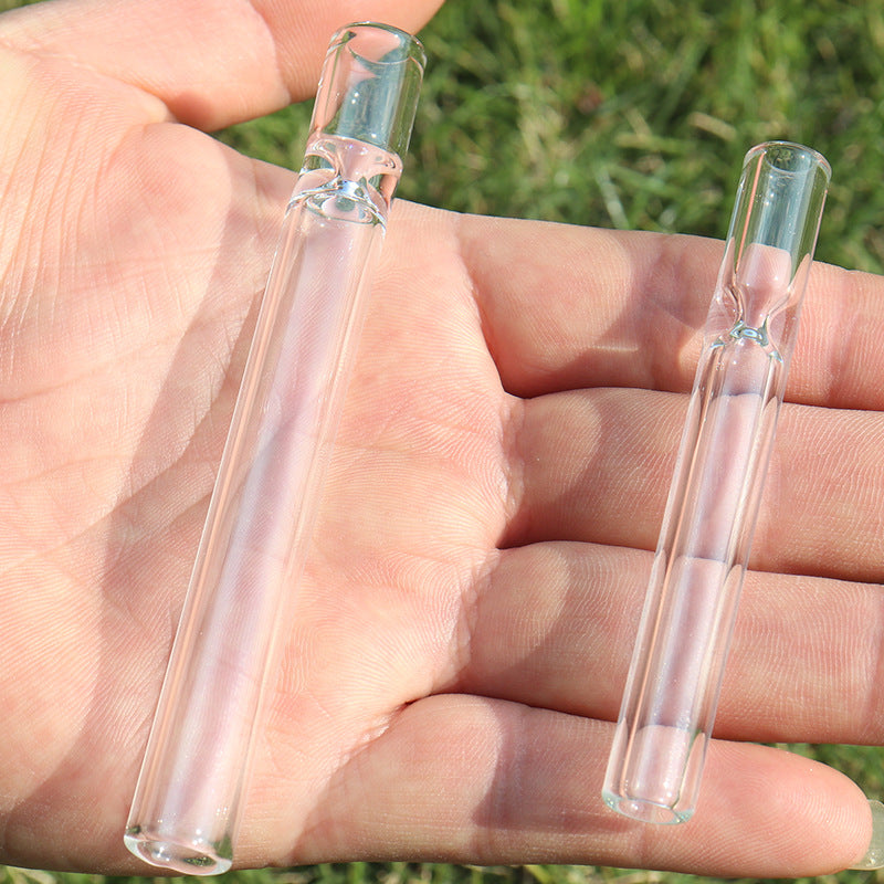 Transparent Glass Pipe – Washable High Borosilicate Glass Smoking Pipe (2pcs)