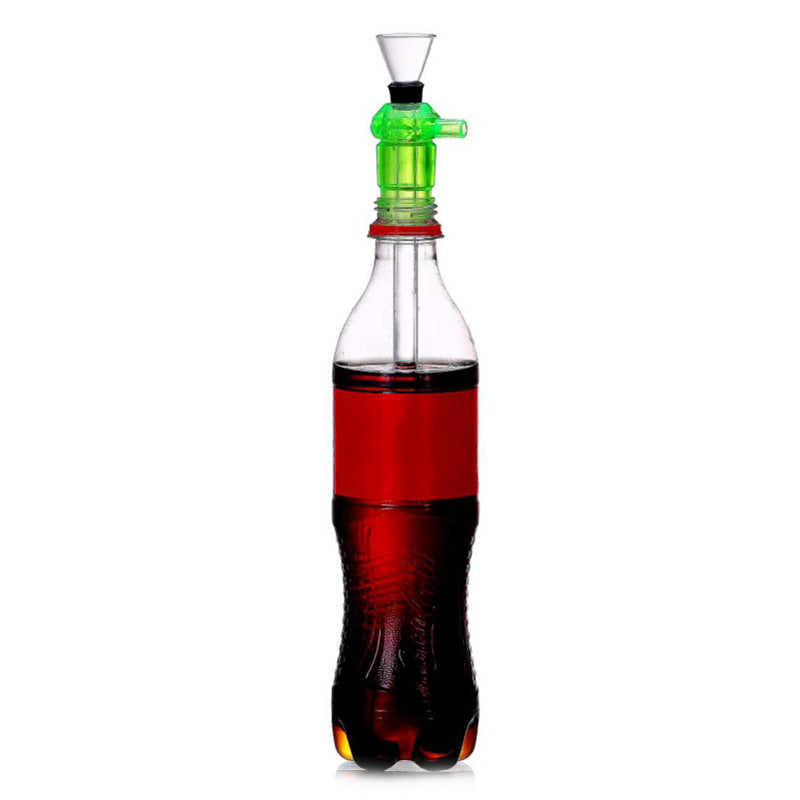 Portable New Glass Hookah Pipe – Cola Bottle Design with Three-Way Assembly (1pcs)