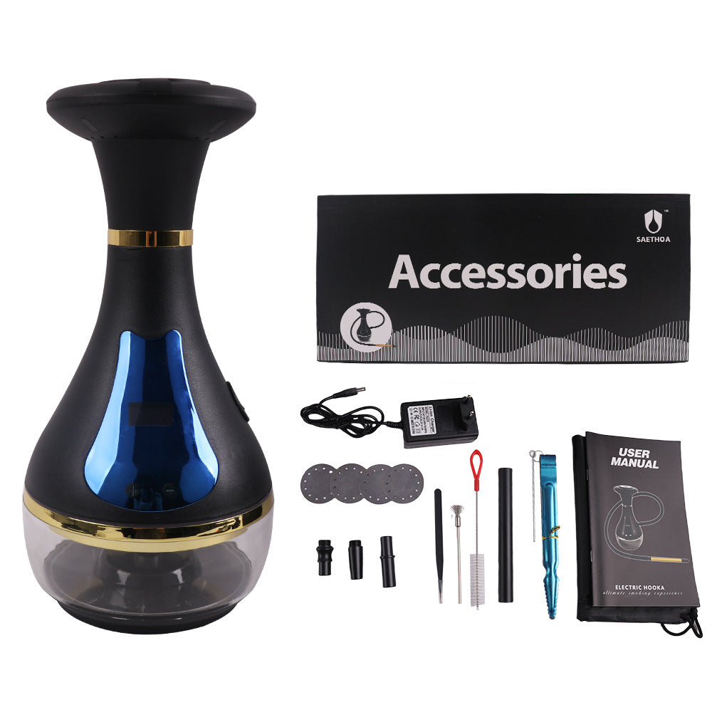 E-Hookah Shisha | Electronic Smoke Pipe with Rapid Heating | E-Cigarette Water Pipe Vaporizer  1 KIT