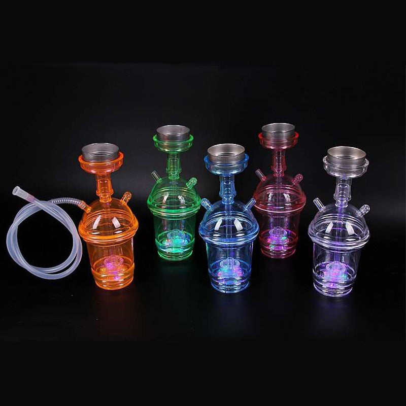 Car-Portable Hookah | LED Acrylic Water Pipe Shisha | Compact & Travel-Friendly Water Pipe