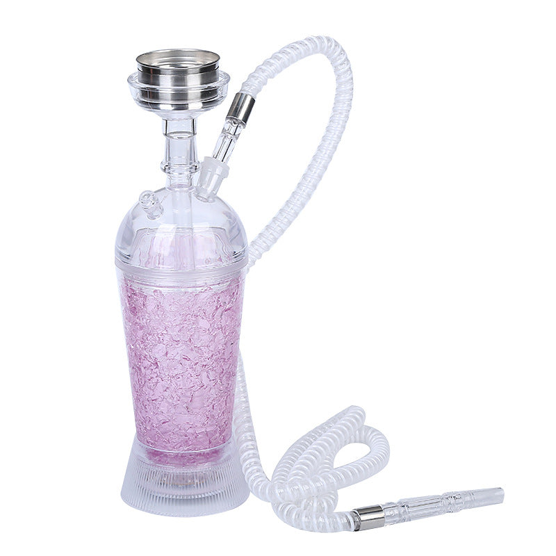 Premium LED Hookah for Bars | Portable Car-Friendly Acrylic Water Pipe | In-Stock Shisha with LED Lights